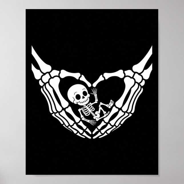 Halloween Pregnant Baby Skeleton Spooky Season New Poster (Front)