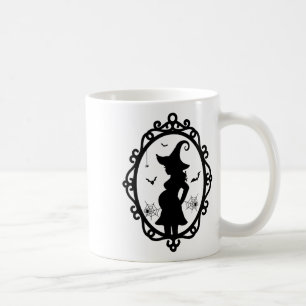 Halloween Pregnant Witch And Mirror Witch Costume Coffee Mug