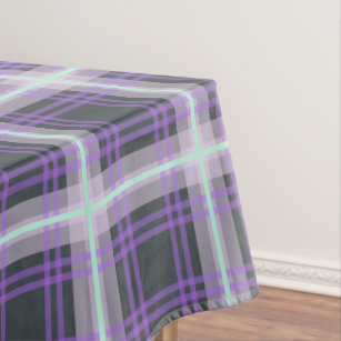Halloween Preppy Pastel Goth Witch Plaid Tablecloth