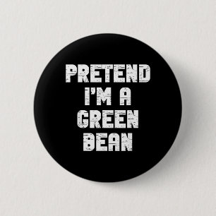 Halloween Pretend A Green Bean Costume Lazy Kids 6 Cm Round Badge