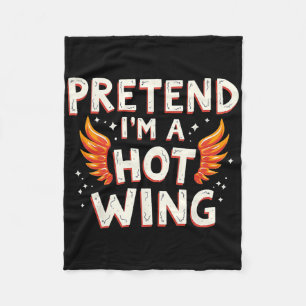 Halloween Pretend I'm A Hot Wing Costume Chicken Fleece Blanket
