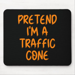 Halloween Pretend I'm A Traffic Cone Costume Lazy  Mouse Pad