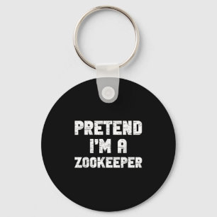 Halloween Pretend Im A Zookeeper Costume Lazy Zoo- Key Ring