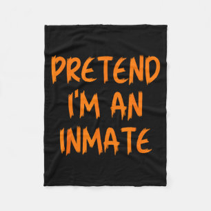 Halloween Pretend I'm An Inmate Costume Lazy Kids Fleece Blanket