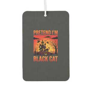 Halloween Pretend I'm Black Cat Haunted House Grap Car Air Freshener