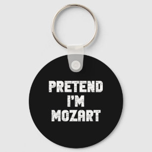 Halloween Pretend Mozart Costume Funny Lazy Kids Key Ring