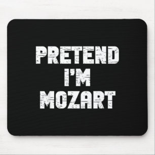 Halloween Pretend Mozart Costume Funny Lazy Kids Mouse Pad