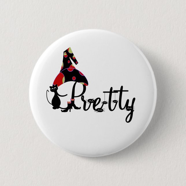 Halloween Pretty 6 Cm Round Badge (Front)