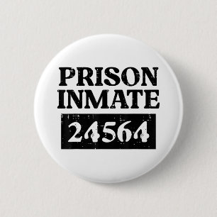 Halloween Prisoner Prison Inmate Funny Costume Men 6 Cm Round Badge