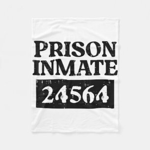 Halloween Prisoner Prison Inmate Funny Costume Men Fleece Blanket