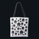 Halloween Prowling Black Cat Silhouette Drawing Tote Bag<br><div class="desc">Tote Bag all over print style over the shoulder style fashion statement accessory printed with a Halloween Prowling Black Cat Silhouette Drawing hand drawn graphic artwork drawing design illustration by TheFabricSeal print on demand shop at Zazzle.com #ZazzleMade ©️Original. https://www.zazzle.com/store/thefabricseal This Halloween classic looking vintage yet modern contemporary simple minimalist style...</div>