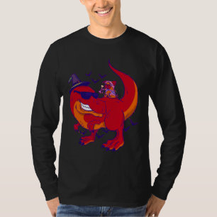 Halloween pug and dinosaur t-shirt design Funny D