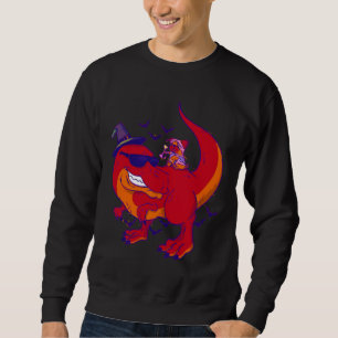Halloween pug and dinosaur t-shirt design Funny D Sweatshirt