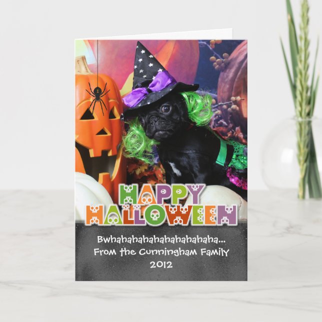 Halloween - Pug - Daisy Mae Card (Front)
