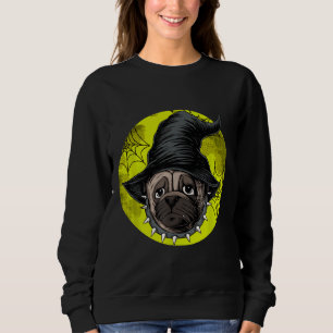 Halloween Pug Dog Lovers Pumpkin Grunge Jack O Lan Sweatshirt