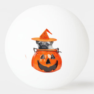 Halloween pug dog ping pong ball