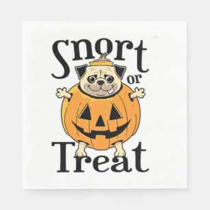 Halloween Pug Napkin
