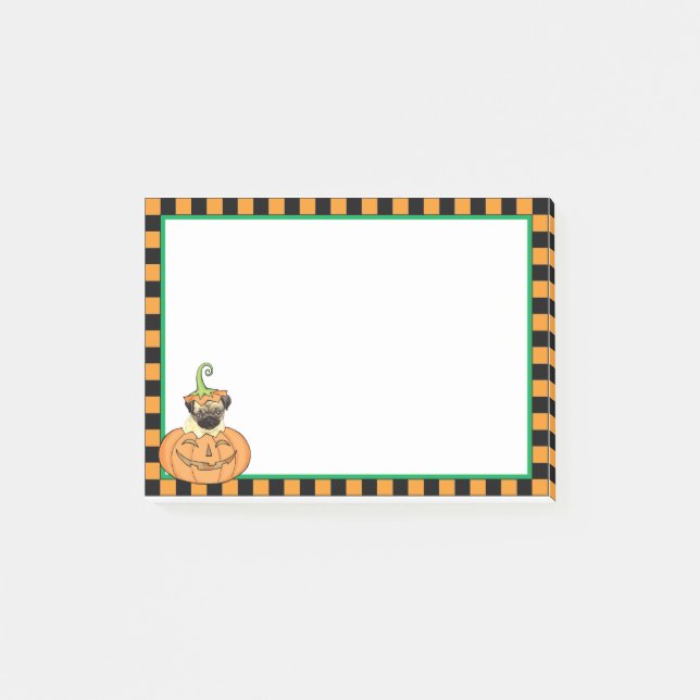 Halloween Pug Post-it Notes (Front)