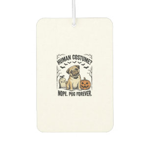Halloween Pug Shirt Vintage Funny Dog Costume Art_ Car Air Freshener