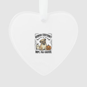 Halloween Pug Shirt Vintage Funny Dog Costume Art_ Ornament