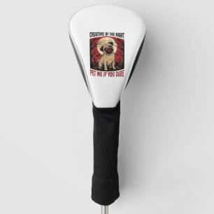 Halloween Pug Shirt with Spooky Graveyard Vintage Golf Head Cover
