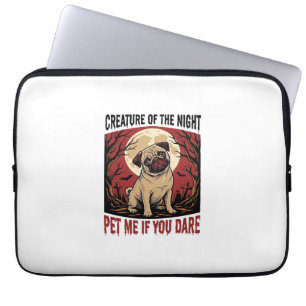 Halloween Pug Shirt with Spooky Graveyard Vintage  Laptop Sleeve
