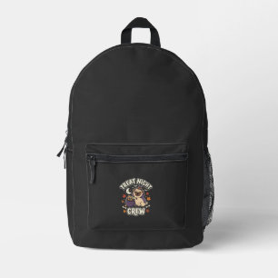 Halloween Pug Treat Night Printed Backpack