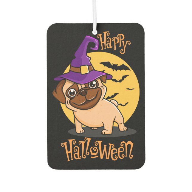 Halloween Puggy Car Freshener (Front)