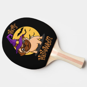 Halloween Puggy Ping Pong Paddle