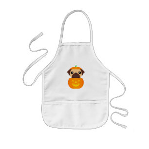 Halloween Pugkin Kids Apron