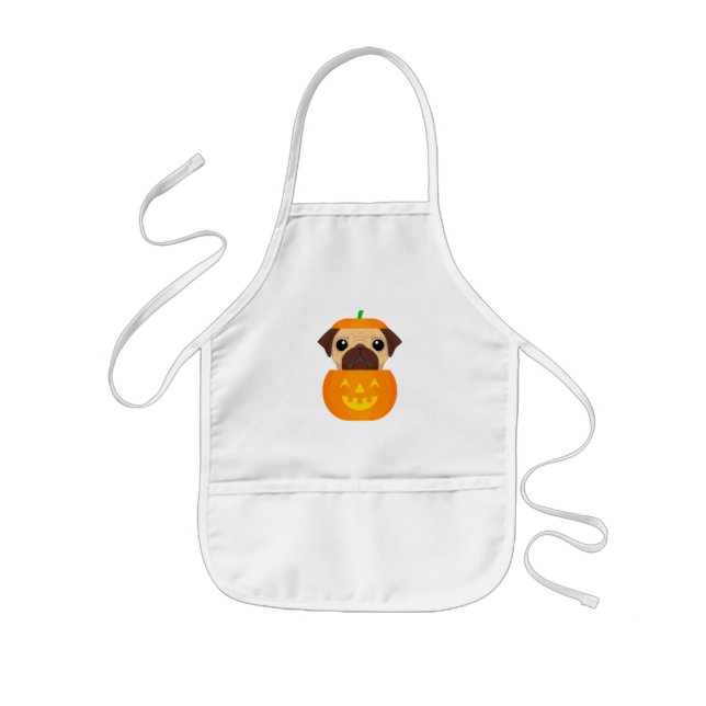 Halloween Pugkin   Kids Apron (Front)