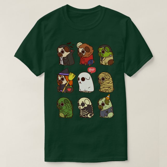 Halloween Puglie T-Shirt (Design Front)