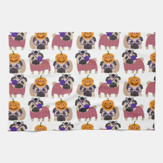 Halloween Pugs 2015 Tea Towel