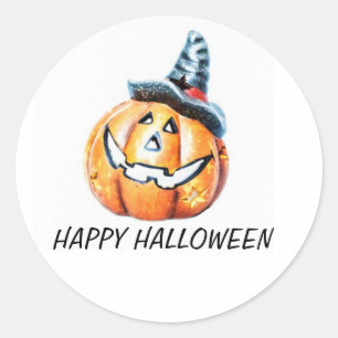 Halloween Pumkin Classic Round Sticker