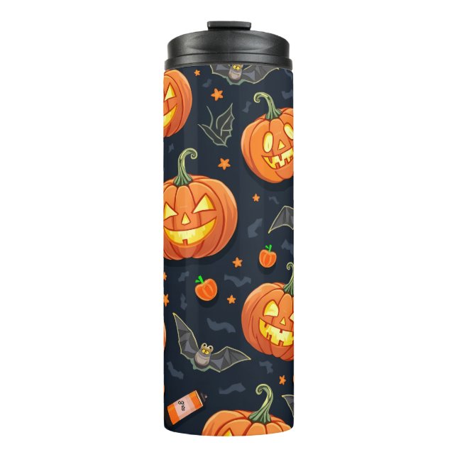 Halloween pumkin Thermal Tumbler (Front)
