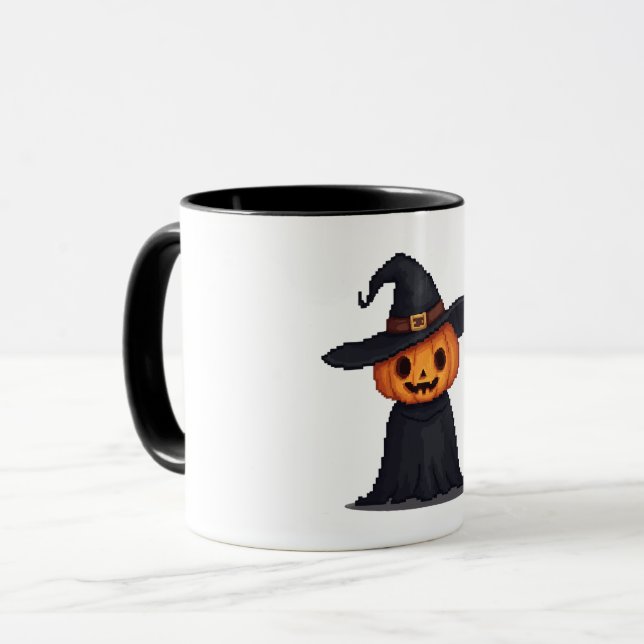 Halloween Pumkin Wizard Mug (Front Left)