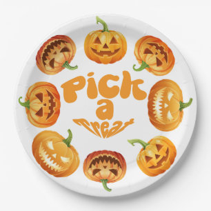 Halloween Pumpin Patch Paper Plate