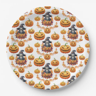 Halloween Pumpin Patch Paper Plate