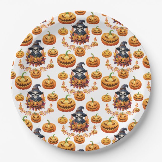 Halloween Pumpin Patch Paper Plate (Front)