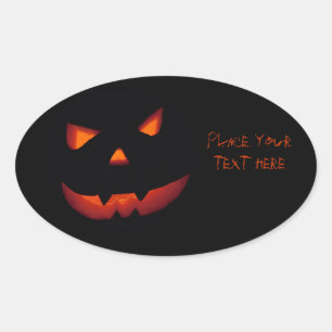 Halloween Pumpkin 001 Oval Sticker