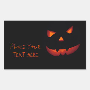Halloween Pumpkin 001 Rectangular Sticker