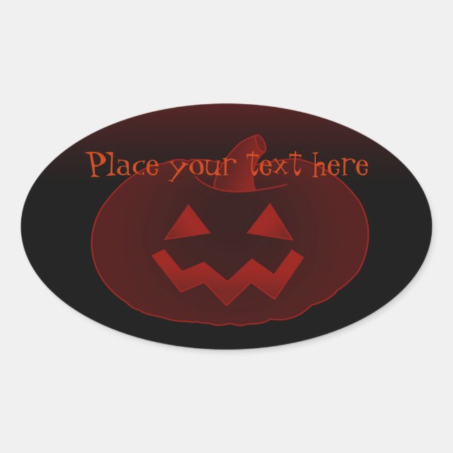 Halloween Pumpkin 002 Oval Sticker (Front)