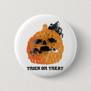Halloween pumpkin 6 cm round badge