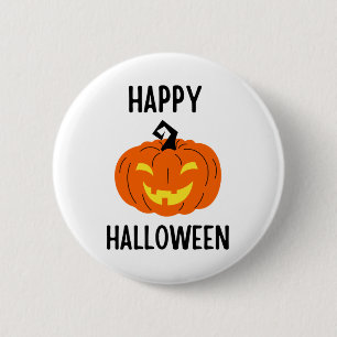 Halloween Pumpkin 6 Cm Round Badge