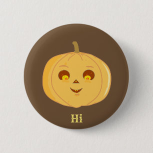 Halloween Pumpkin 6 Cm Round Badge