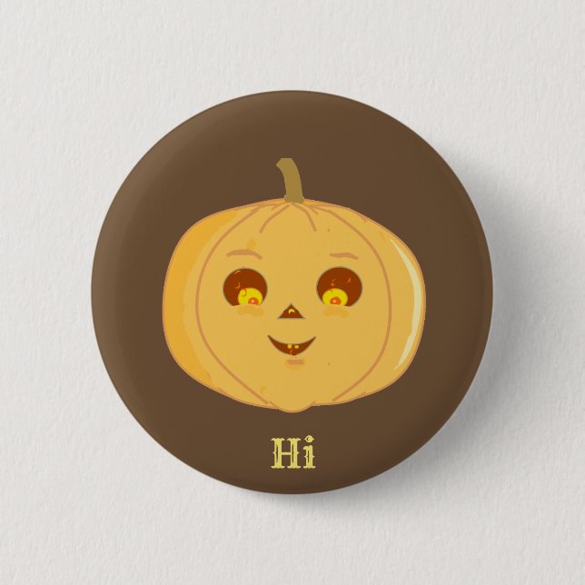 Halloween Pumpkin 6 Cm Round Badge (Front)