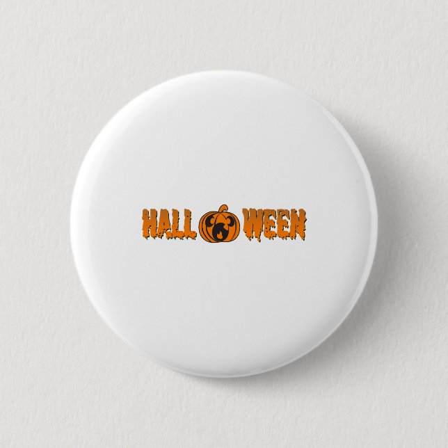 Halloween Pumpkin                         6 Cm Round Badge (Front)