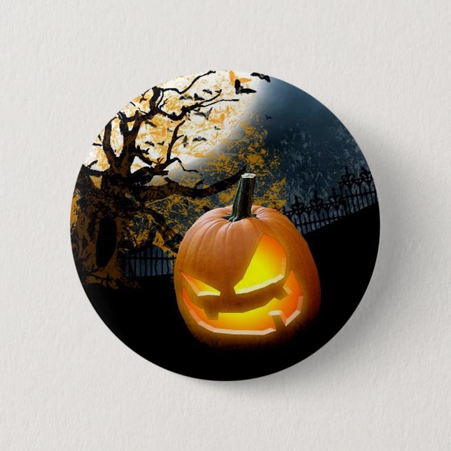 Halloween Pumpkin 6 Cm Round Badge (Front)