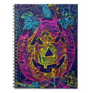 Halloween pumpkin A.I. photo fun Notebook