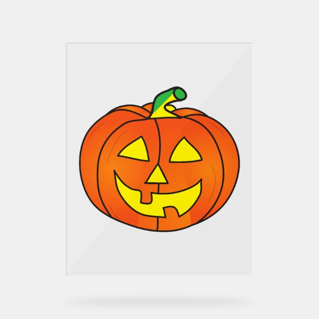 Halloween pumpkin        acrylic sign (Front)